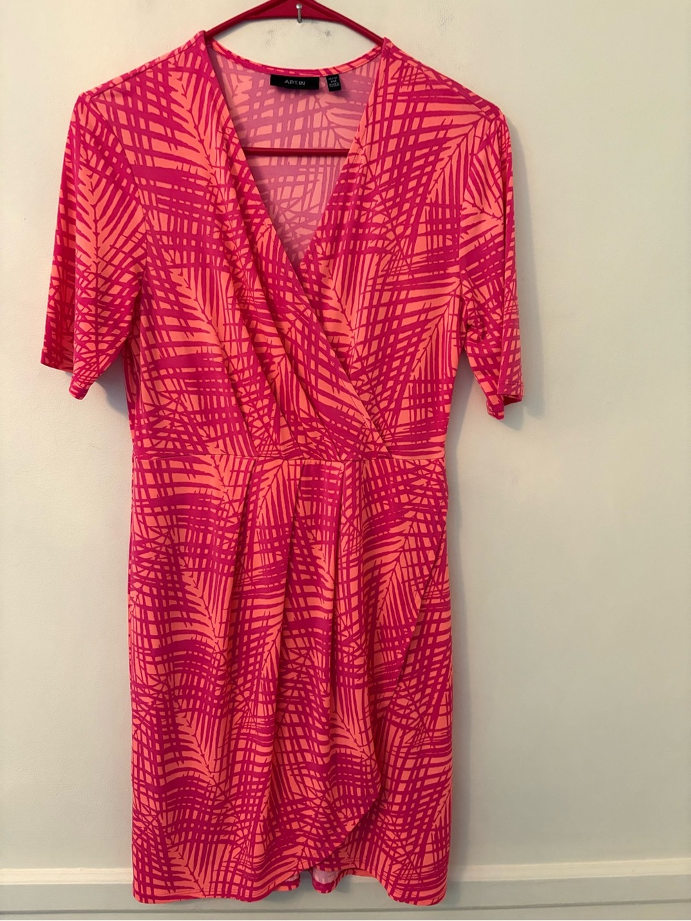 Apt. 9 Petite Faux Wrap Pink Dress Size Petite Med